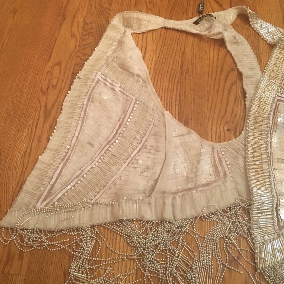 KAS New York Beaded Fringe Festival Vest XS - Picture 9 of 13